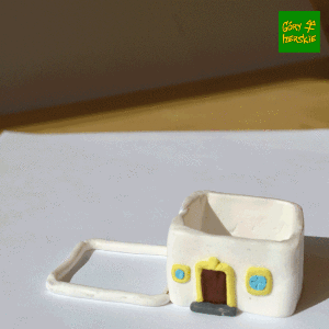 Animacja modelu przedstawia etapy budowy domu przysłupowo-szachulcowego